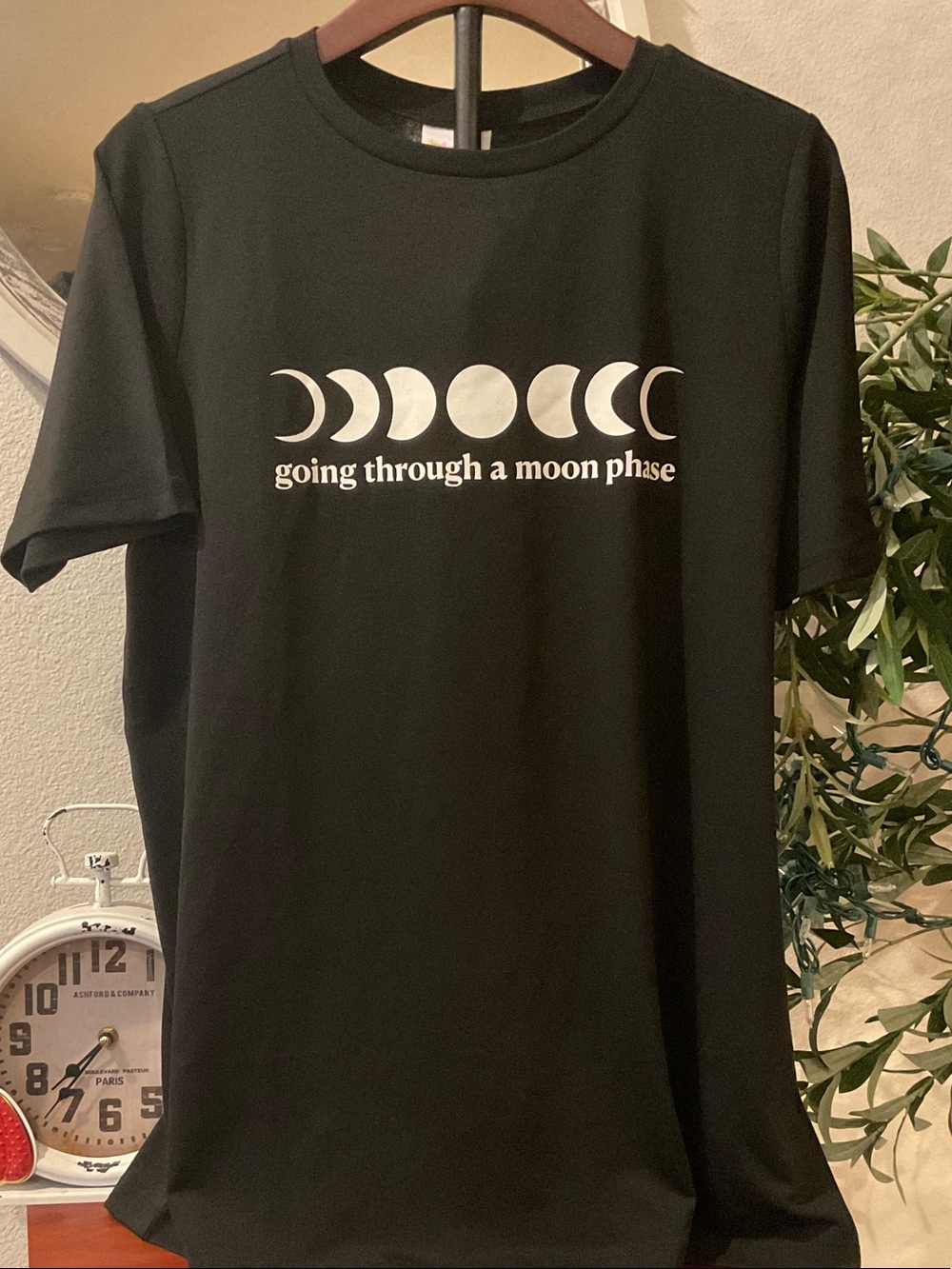 Women’s Black Moon Phase Graphic Tee